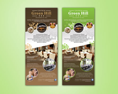 Projekty graficzne dla hotelu – HGreen Hill Rollup