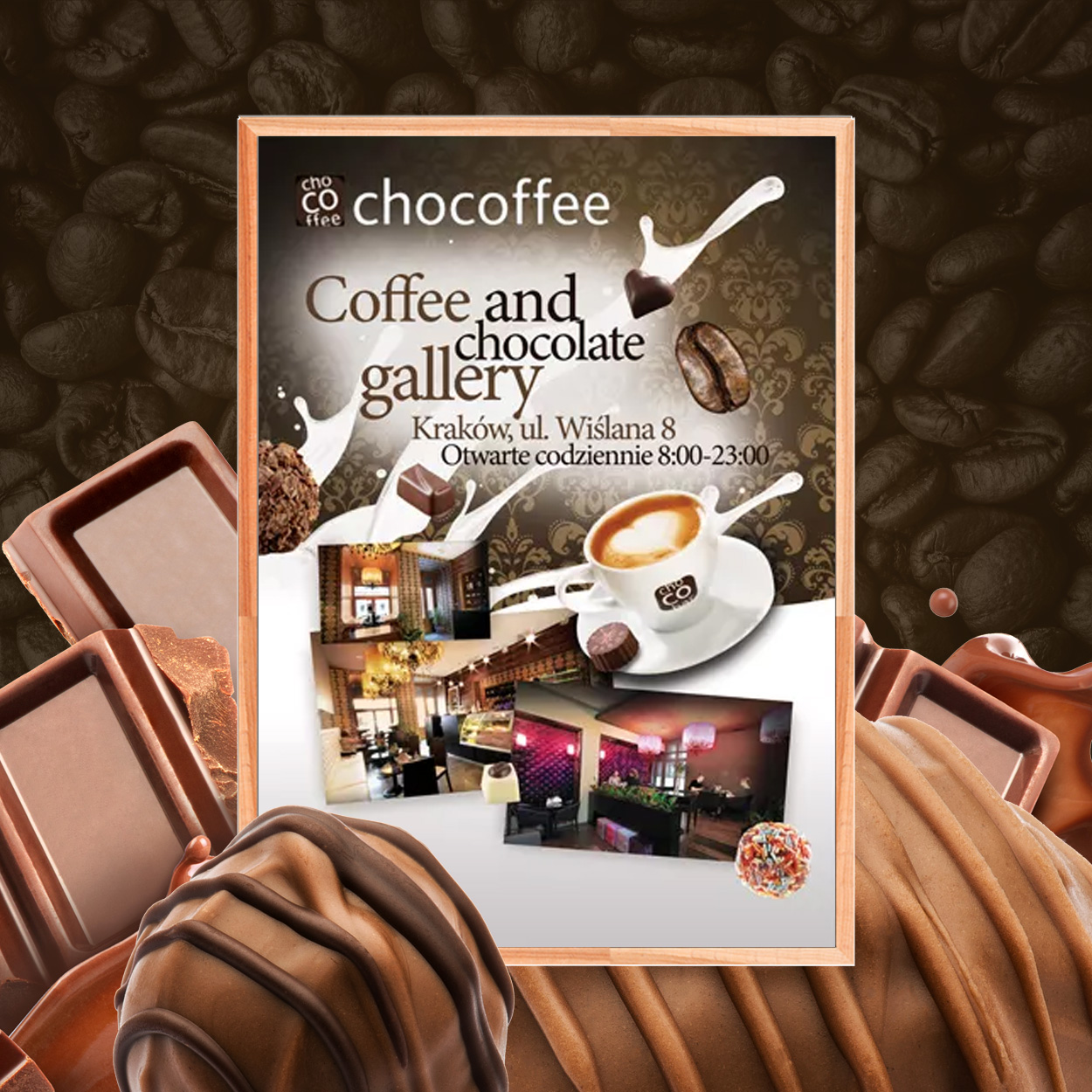 Plakat Grafika Dla Rstauracji Chocoffe Krakow