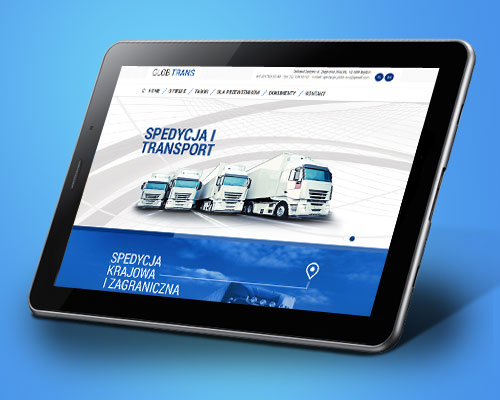 Tworzenie stron www – Strona internetowa dla firmy logistycznej – GlobTrans