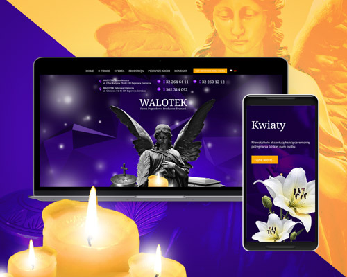 Strona internetowa dla zakładu pogrzebowego – Walotek.com