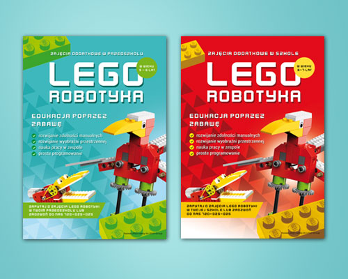 Projekt plakatu na warsztaty dla dzieci – HobbyTime Robotyka