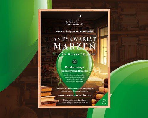 Projekt plakatu na wydarzenie – Antykwariat Marzeń