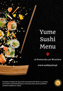 Projekt graficzny menu sushi
