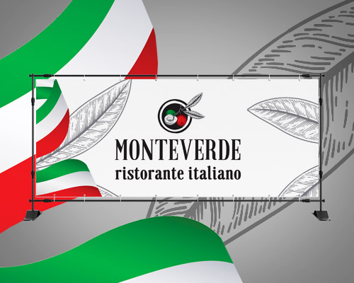 Banery reklamowe dla restauracji Monteverde