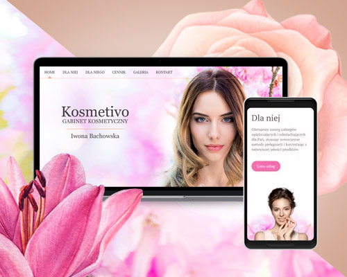 Strona internetowa dla salonu kosmwetycznego – Kosmetivo
