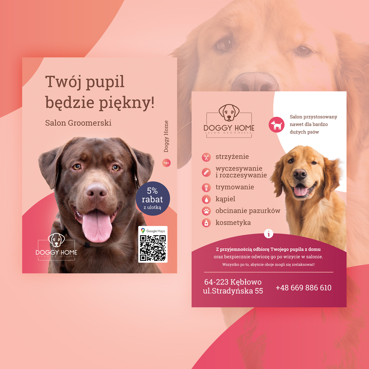 Reklama Ulotka A5 Salon Dla Psow Doggy Home Projekt Grafiki