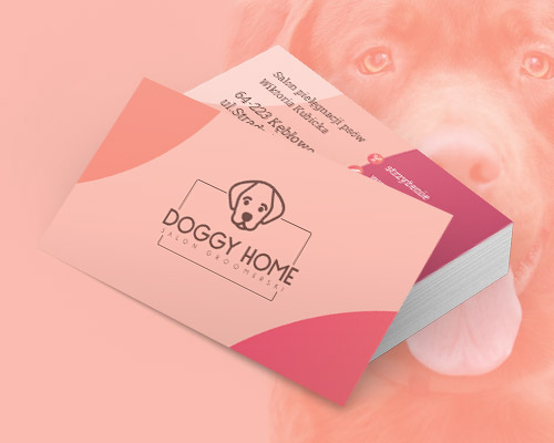 Wizytówki firmowe – salon groomerski dla zwierząt Doggy Home