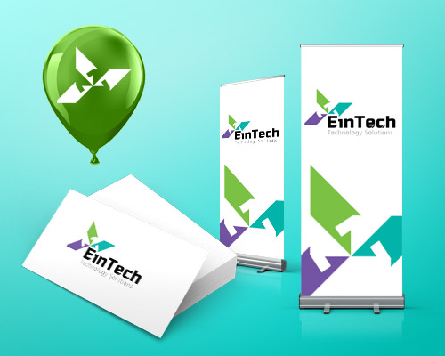 Projekt logo i wizytówki dla firmy – Eintech.pl