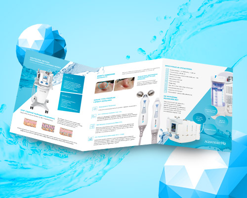 Grafika folder reklamowy urządzenia kosmetycznego – Aquasure