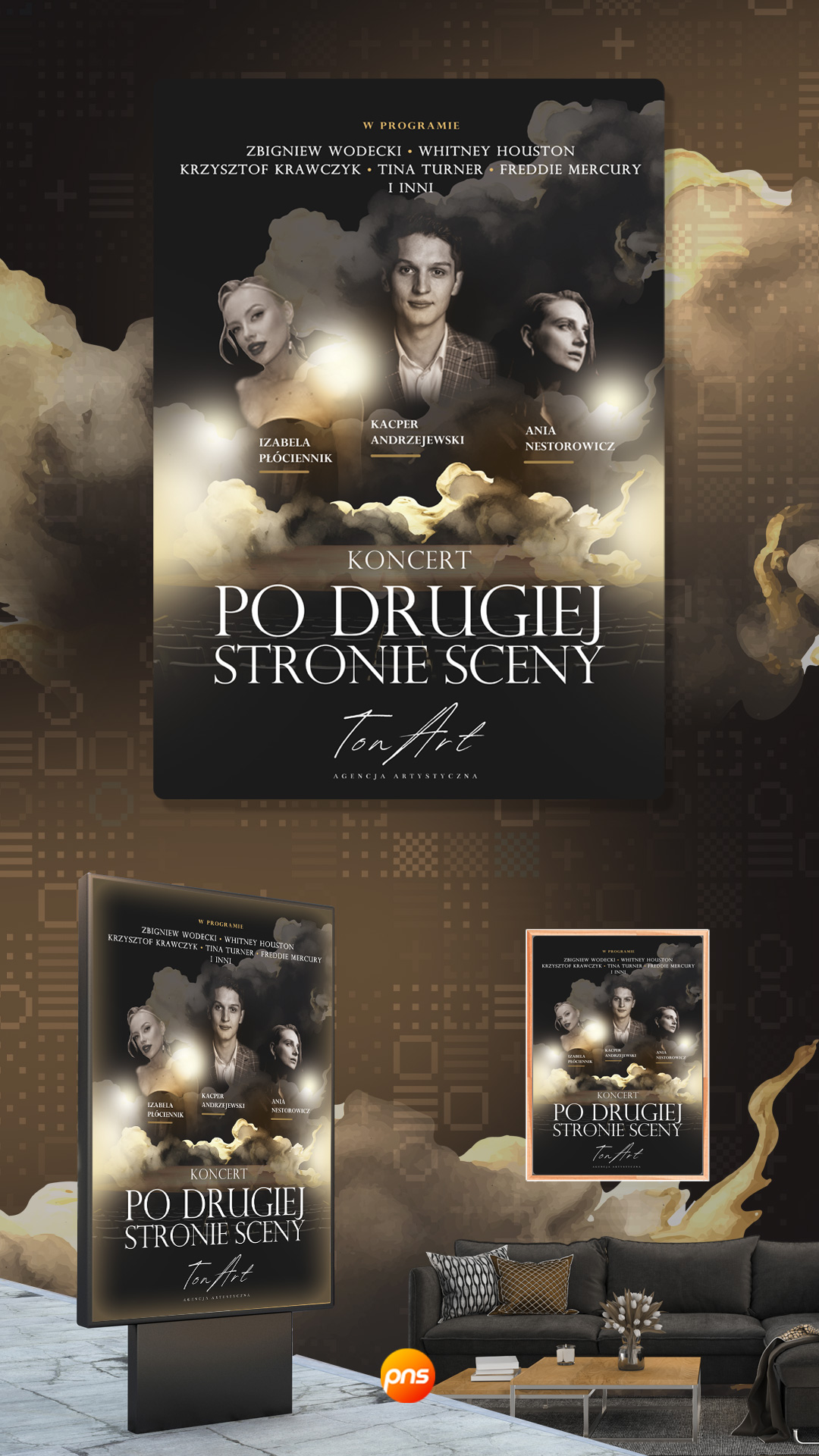 Plakat Reklamowy Koncert Po Drugiej Stronie Sceny Plakat Wydarzenie Reklama Tonart Pns