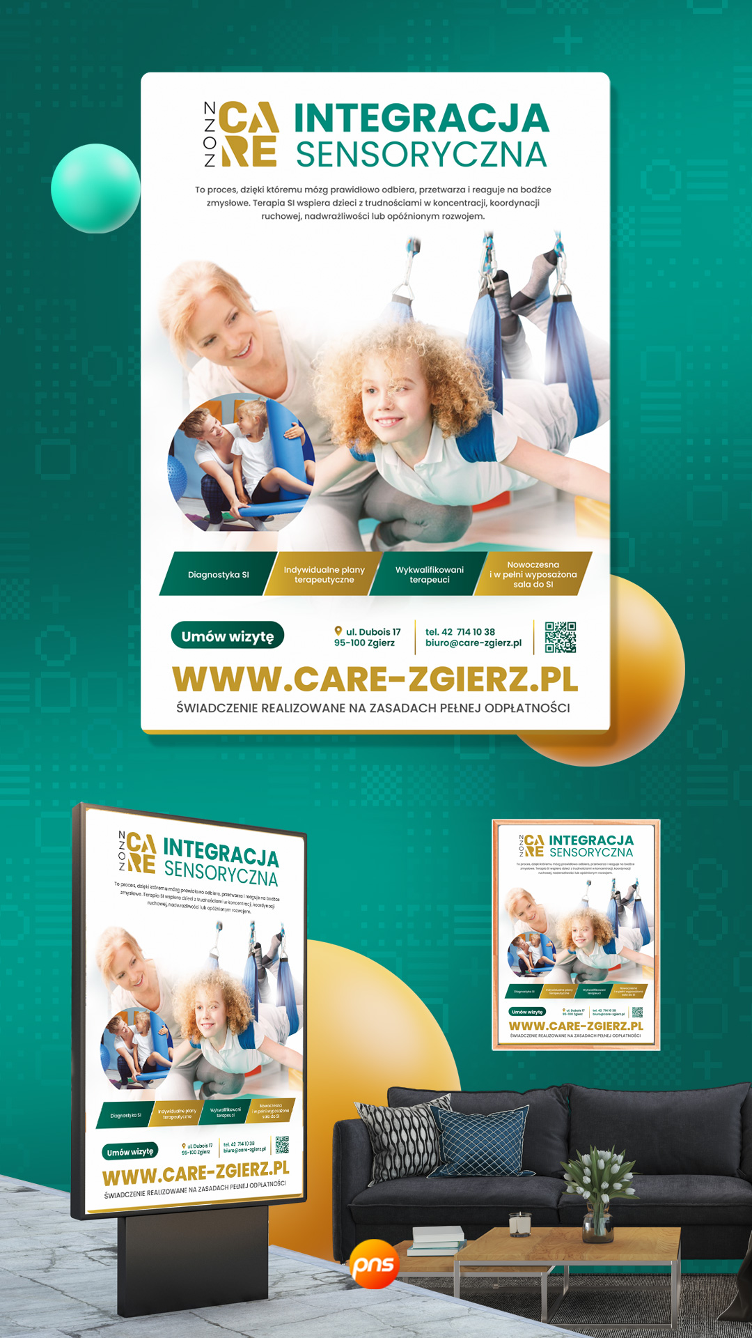 Plakaty Reklamowe Diagnostyka Integracja Sensoryczna Dzieci Medycyna Pns Care