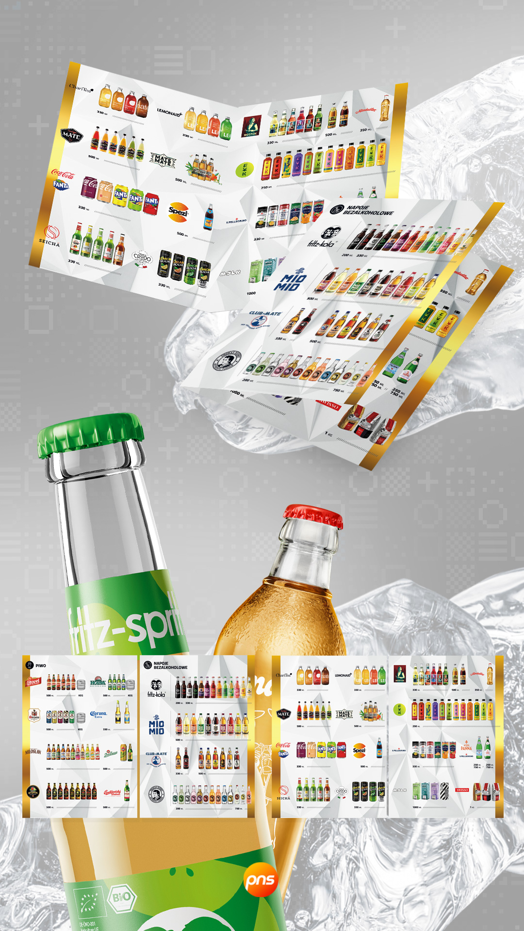 Projekt Graficzny Folder Reklamowy A4 Piwa Napoje Alkoholowe Pns