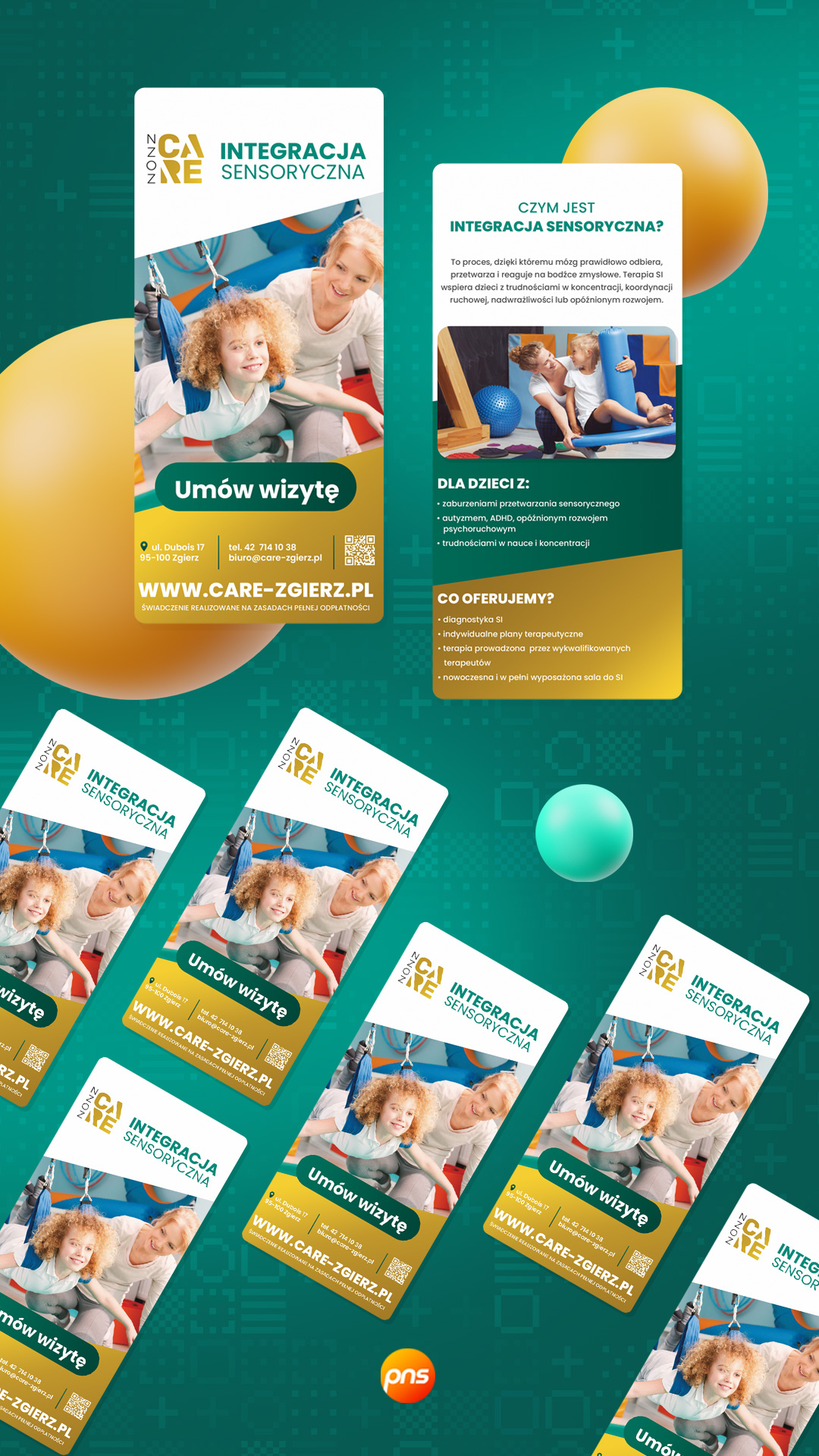 Ulotki Reklamowe Projekt Integracja Sensoryczna Przychodnia Leczenie Dl Pns
