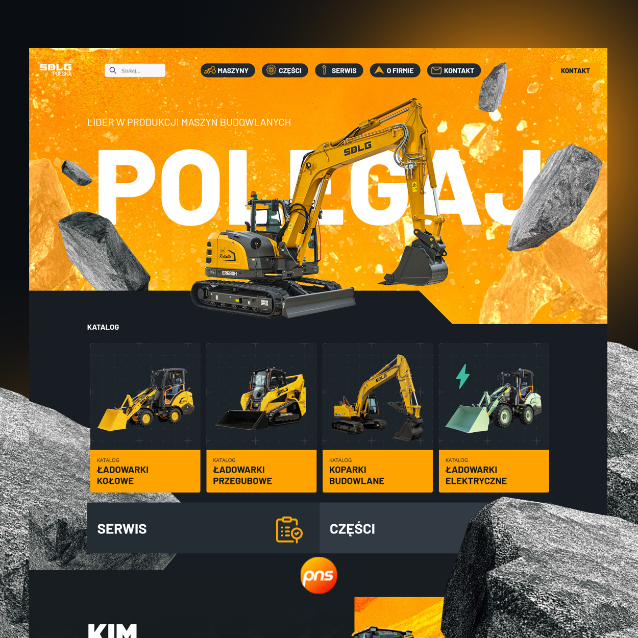 Strona Www Z Katalogiem Produktow Producent Sdlg Poslka Maszyny Przemysl Pns